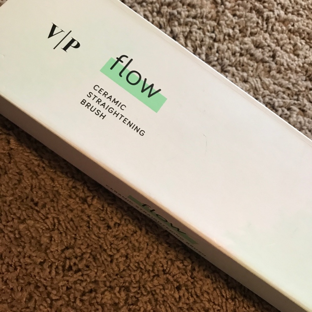 Hair brush straightener